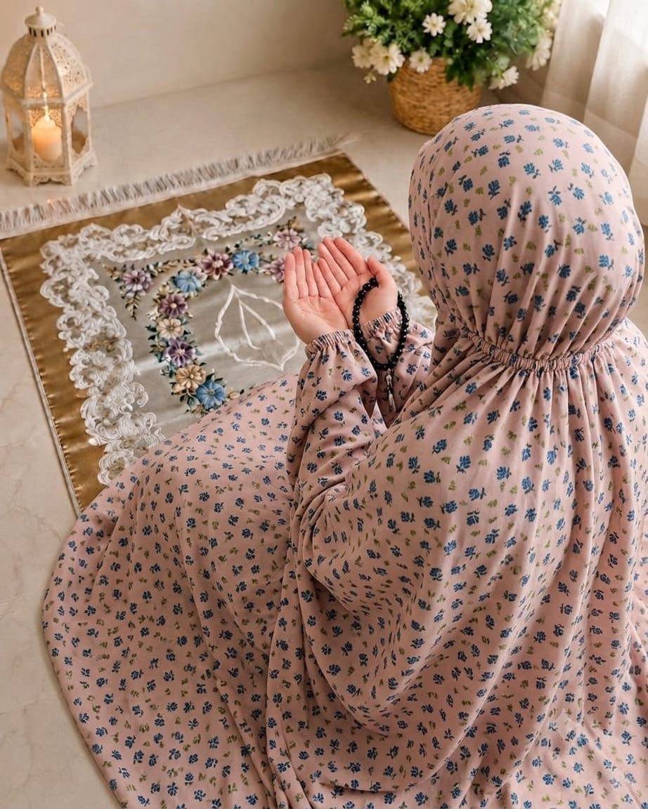 Printed Namaz Chaddar With Sleeves And Naqab 144