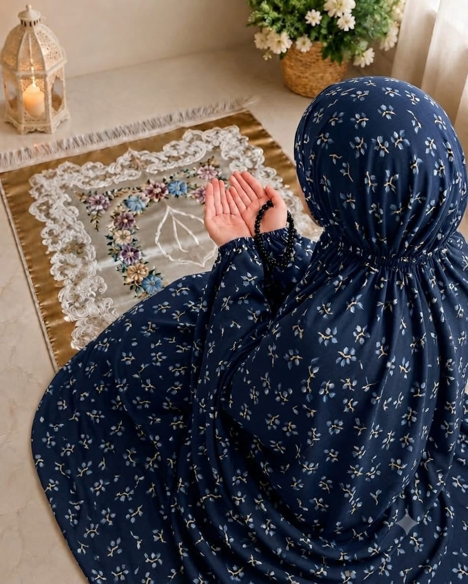 Printed Namaz Chaddar With Sleeves And Naqab 121