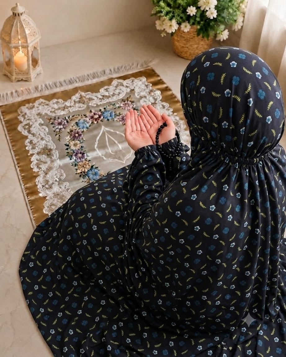 Printed Namaz Chaddar With Sleeves And Naqab 139