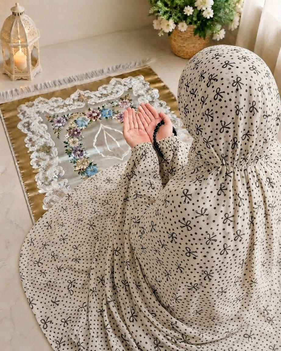 Printed Namaz Chaddar With Sleeves And Naqab 109
