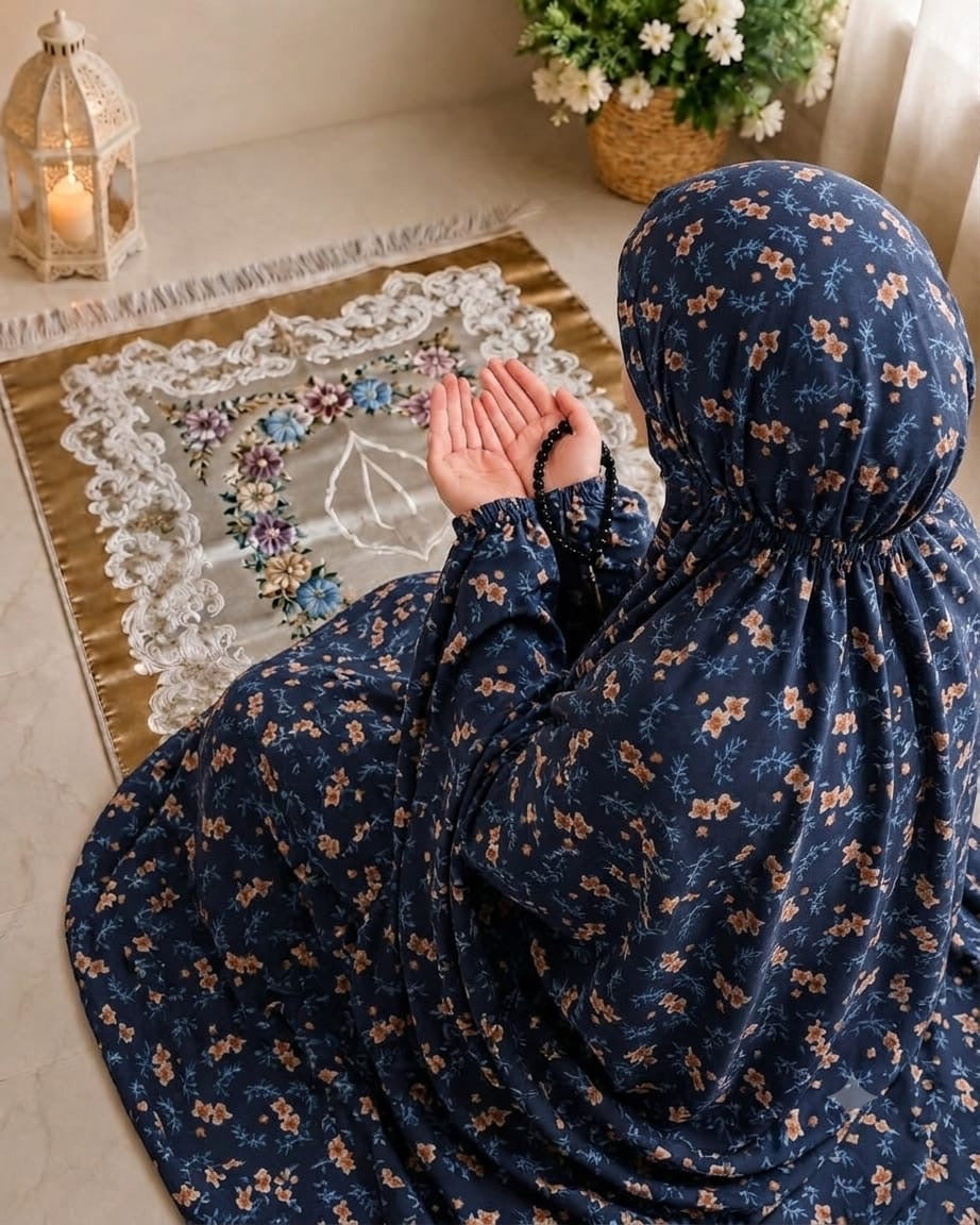 Printed Namaz Chaddar With Sleeves And Naqab 133