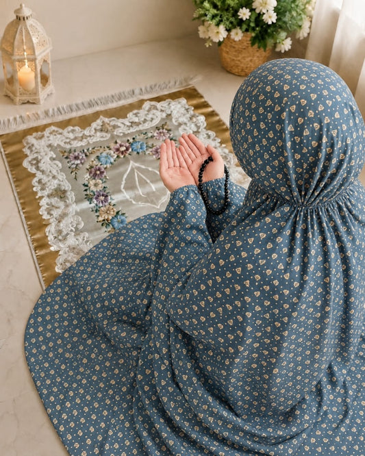 Printed Namaz Chaddar With Sleeves And Naqab 116