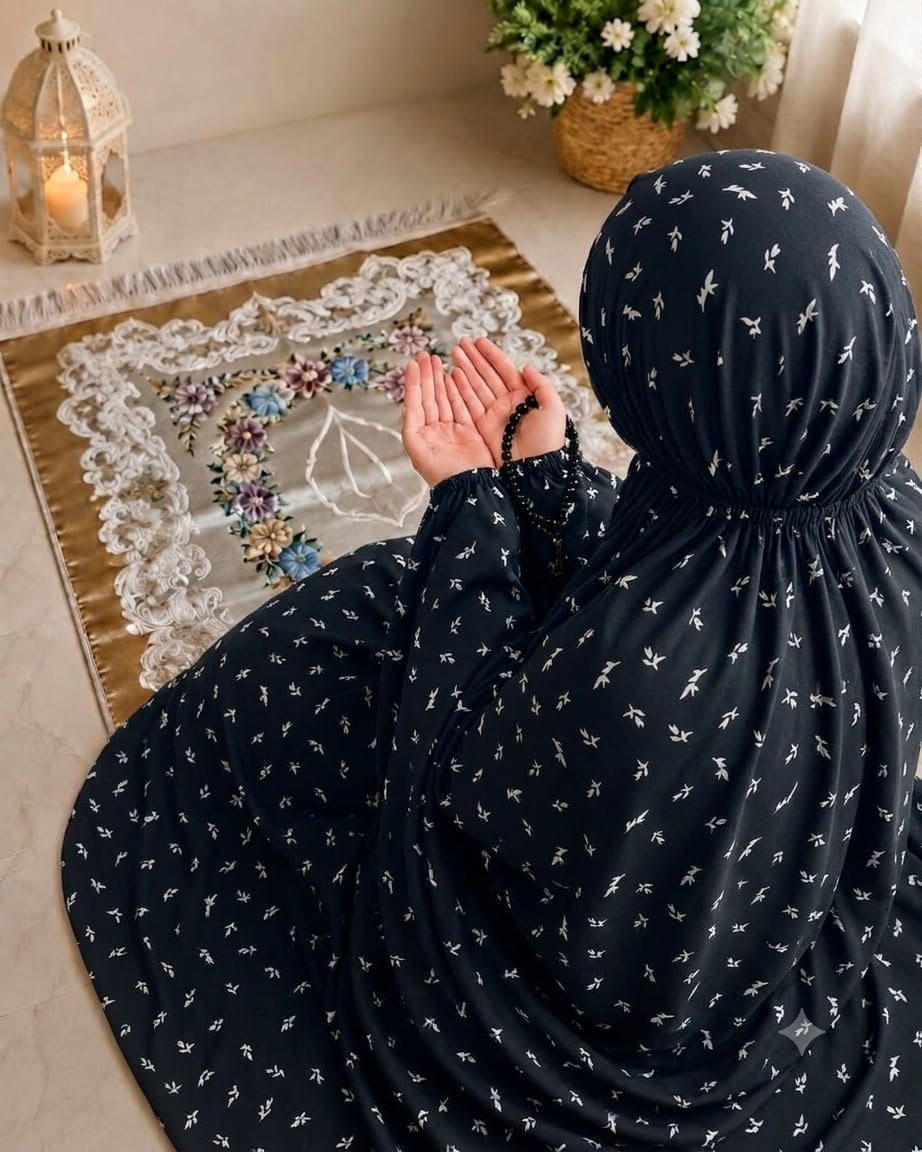 Printed Namaz Chaddar With Sleeves And Naqab 126