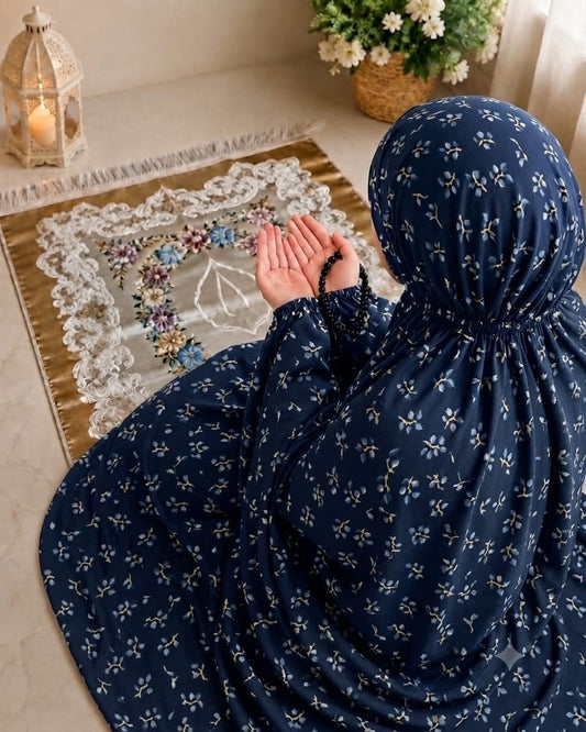 Printed Namaz Chaddar With Sleeves And Naqab 121
