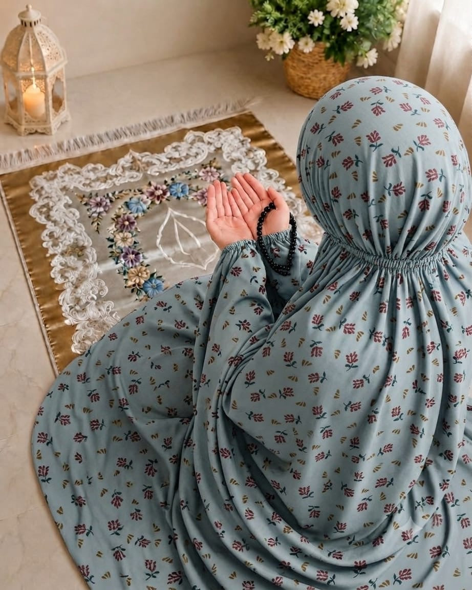 Printed Namaz Chaddar With Sleeves And Naqab 141