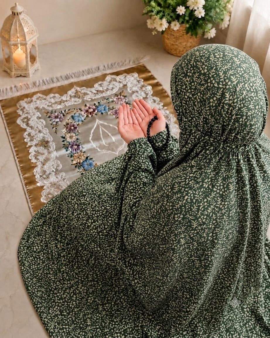 Printed Namaz Chaddar With Sleeves And Naqab 134
