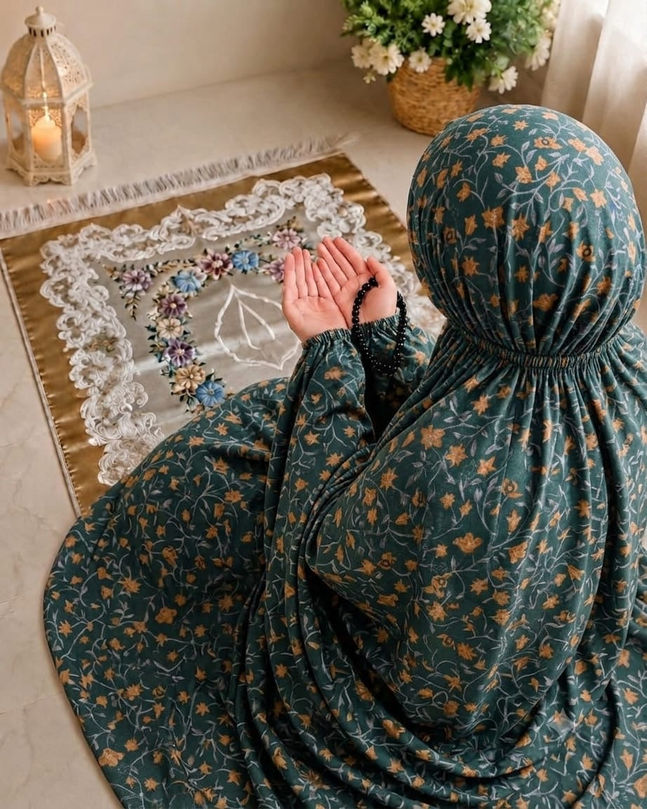 Printed Namaz Chaddar With Sleeves And Naqab 137