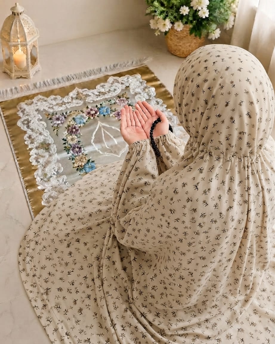 Printed Namaz Chaddar With Sleeves And Naqab 101